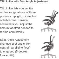 Herman Miller Aeron Task Chair: Tilt Limiter/Seat Angle - PostureFit SL - Fully Adj Arms - Dark Carbon Vinyl Armpad - Carpet Caster