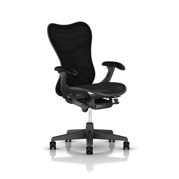 Herman Miller Mirra 2 Task Chair: Tilt Limiter - FlexFront Adj Seat Depth - Adj Lumbar Support - Butterfly Back - Adj Arms - Graphite Base & Frame