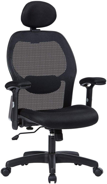 LIANFENG Ergonomic Office Chair, High Back Executive Swivel Computer Desk Chair with Adjustable Armrests and Headrest, Back Lumbar Support, Black