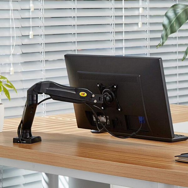17''-27'' Desktop LED Monitor Holder NB F80 Computer Screen Monitor Mount Stand Full Motion Swivel Arm Gas Spring 4.4-14.3lbs